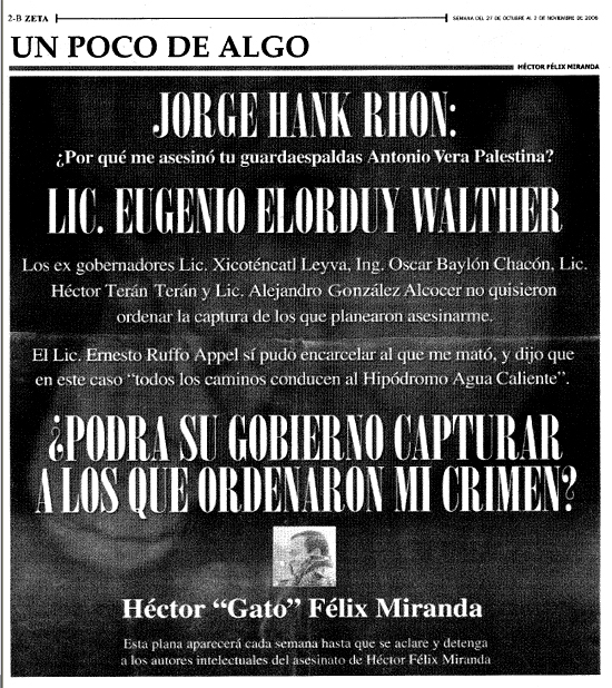Impunidad - Héctor Félix Miranda